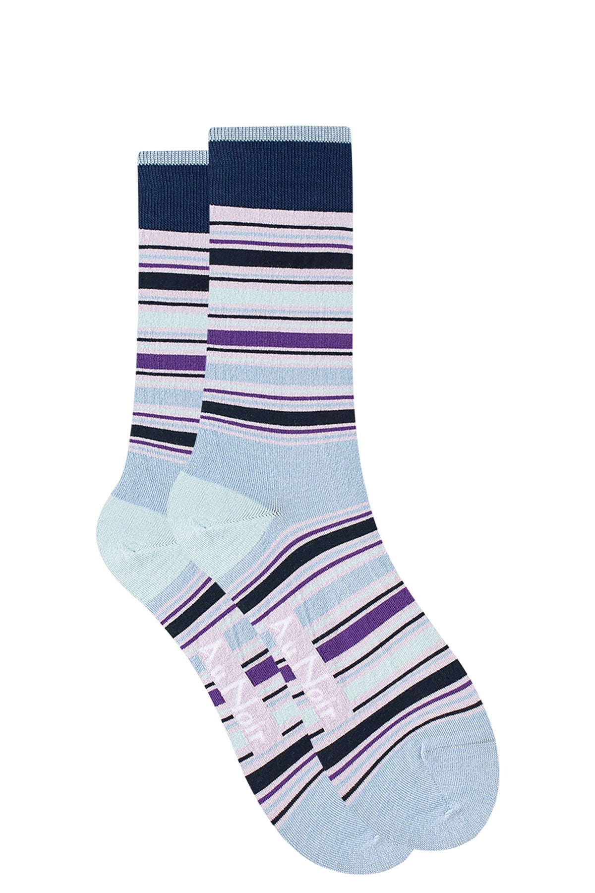 Boite de 3 bas pour homme par Au Noir | PACK_FA24-5 Bleu Mauve | Machemise.ca, inventaire complet de la marque Au Noir