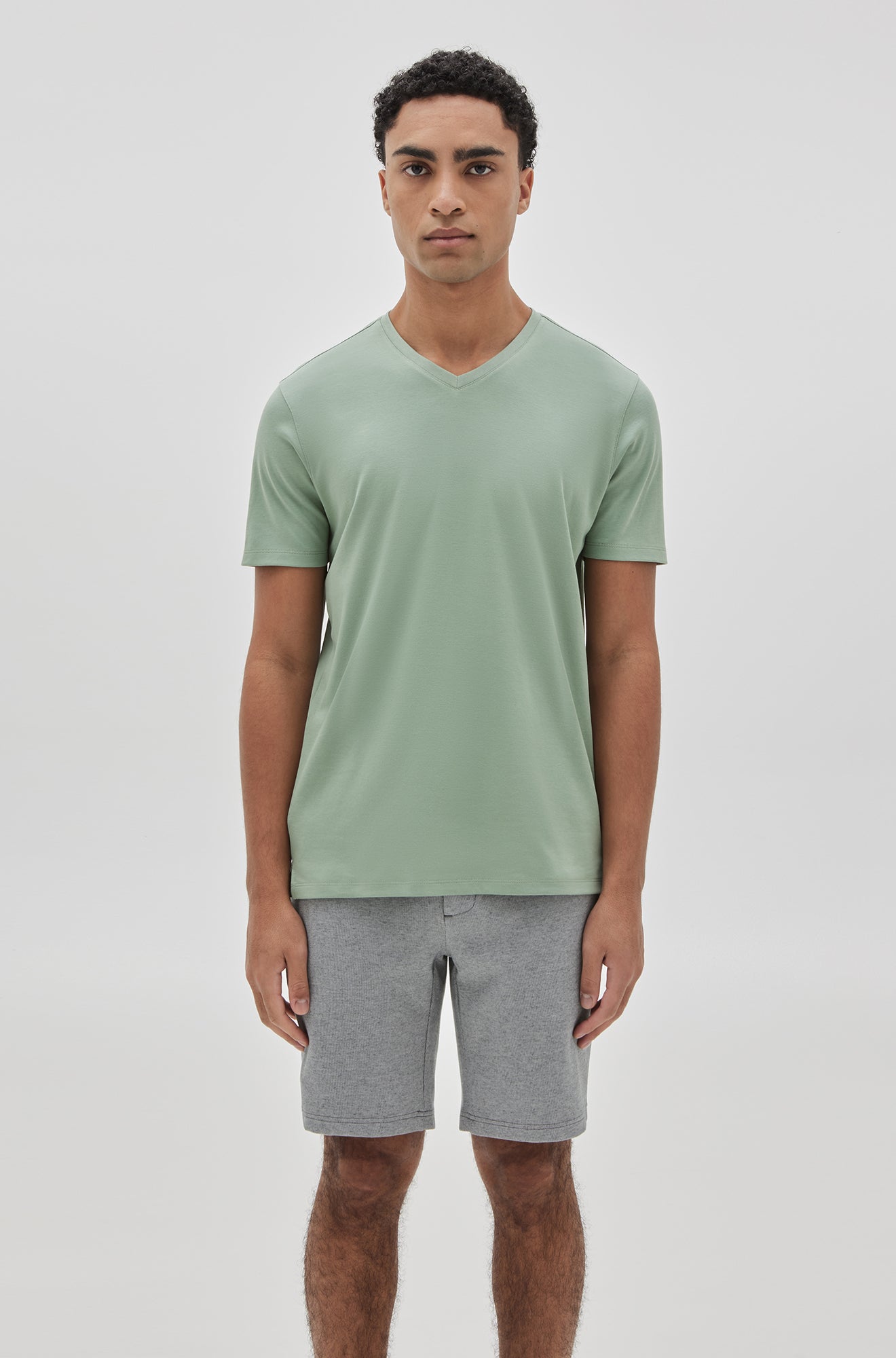 T-Shirt col v pour homme par Robert Barakett | 23336V/Georgia Baie Verte/Green Bay| Machemise.ca, vêtements mode pour hommes