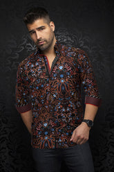 Chemise manches longues pour homme par Au Noir | ABERDEEN Rouille | Machemise.ca, inventaire complet de la marque Au Noir