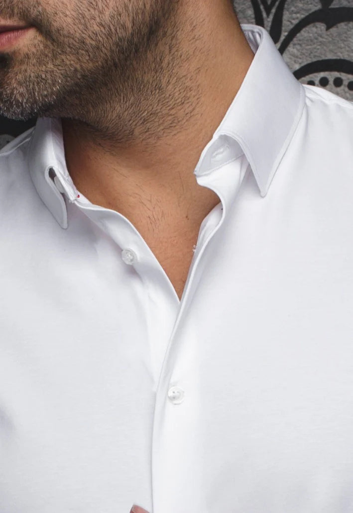Chemise manches courtes en Knit pour homme par Au Noir | ALEX (SS) SLD Blanc | Machemise.ca, inventaire complet de la marque Au Noir