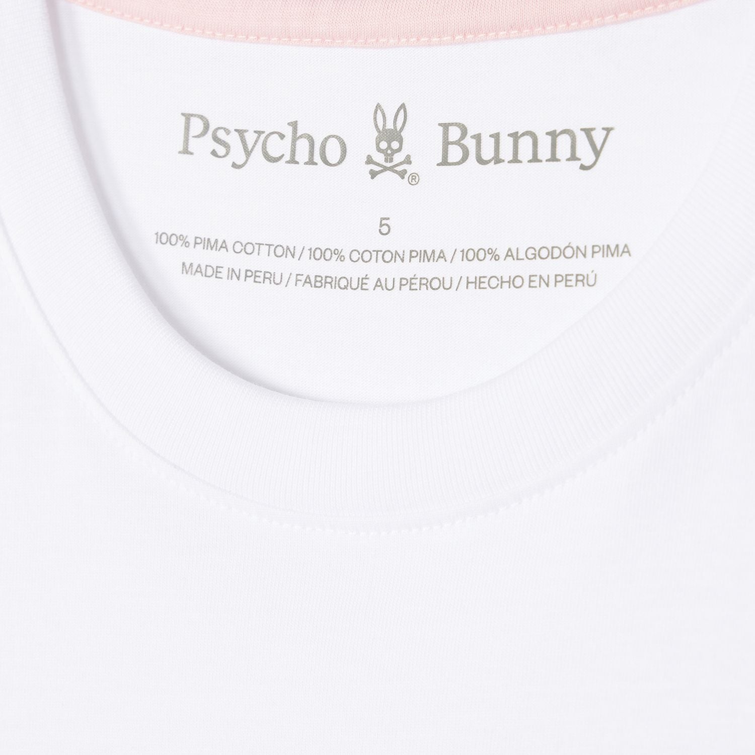 T-Shirt pour homme par Psycho Bunny | Leonard B6U609C200 Blanc | Machemise.ca, vêtements mode pour hommes