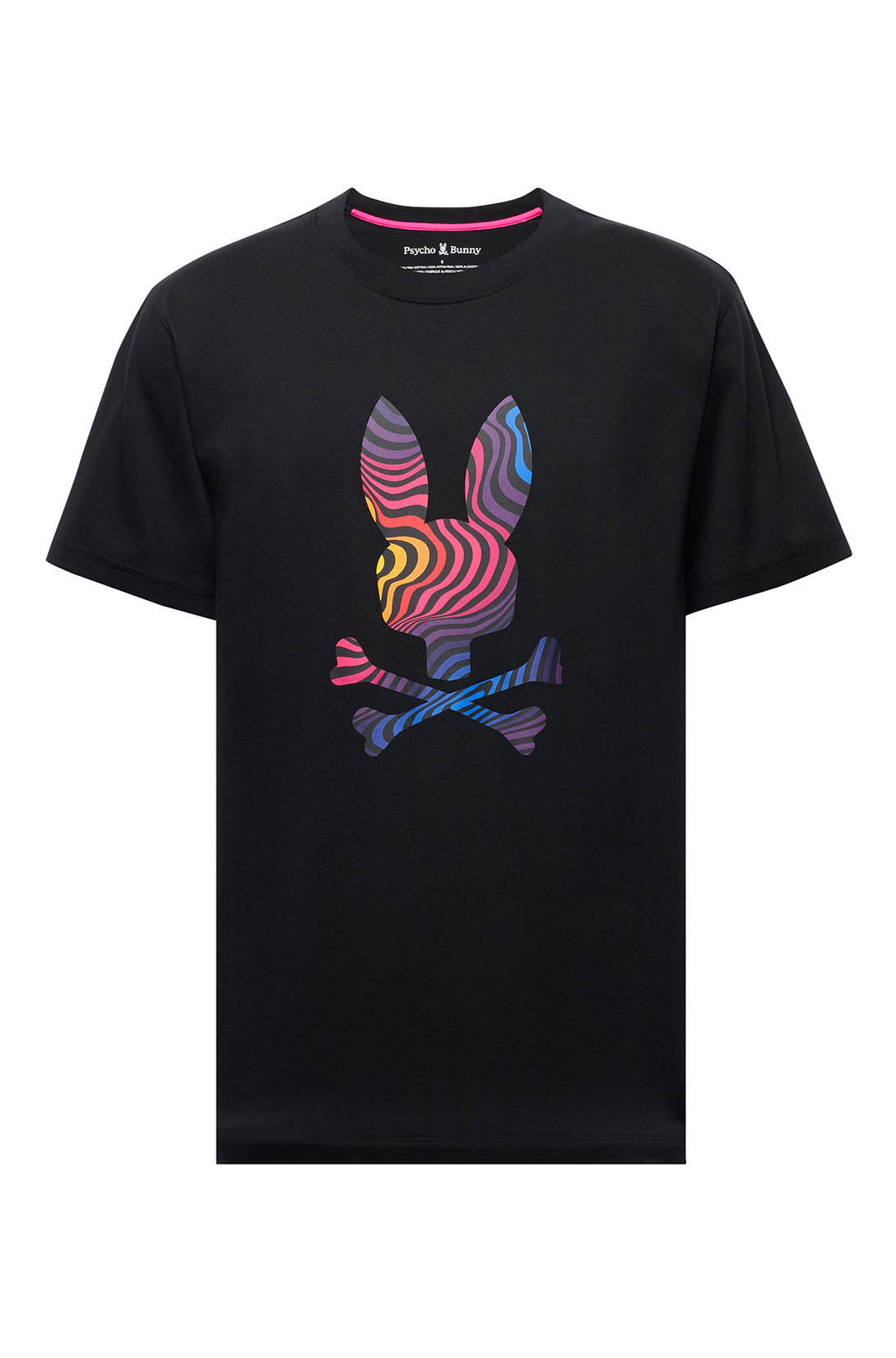 T-Shirt pour homme par Psycho Bunny | Pacific/B6U912D200 Noir | Machemise, vêtements mode pour homme