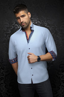 Chemise manches longues pour homme par Au Noir | BALLERINI Bleu Clair | Machemise.ca, inventaire complet de la marque Au Noir