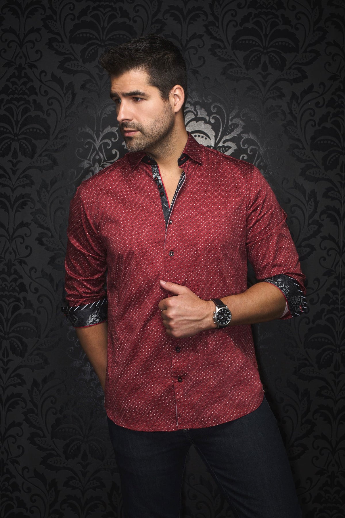 Chemise manches longues pour homme par Au Noir | CARELLI Bourgogne | Machemise.ca, inventaire complet de la marque Au Noir