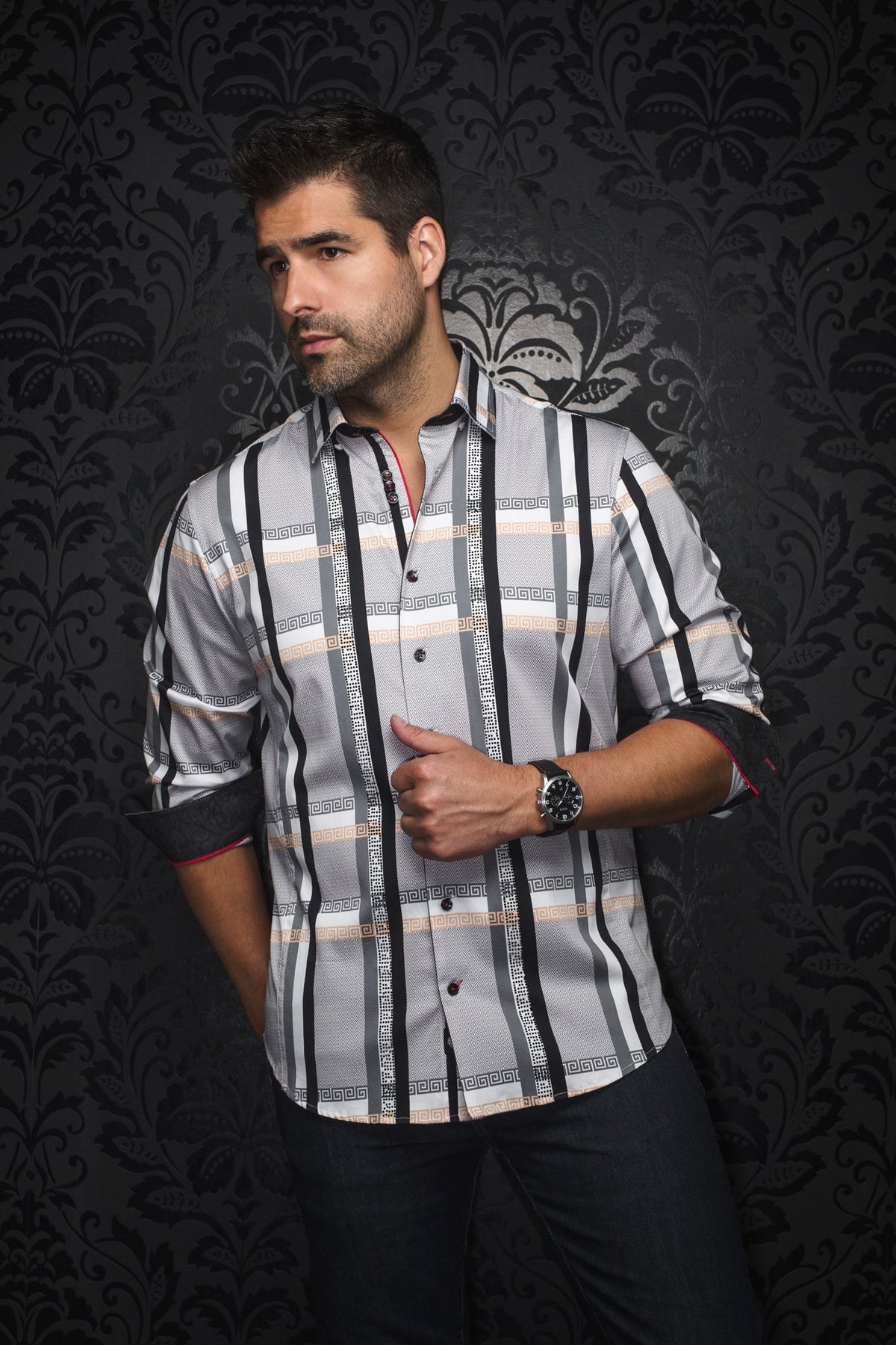 Chemise manches longues pour homme par Au Noir | CASTELLETTO Blanc | Machemise.ca, inventaire complet de la marque Au Noir