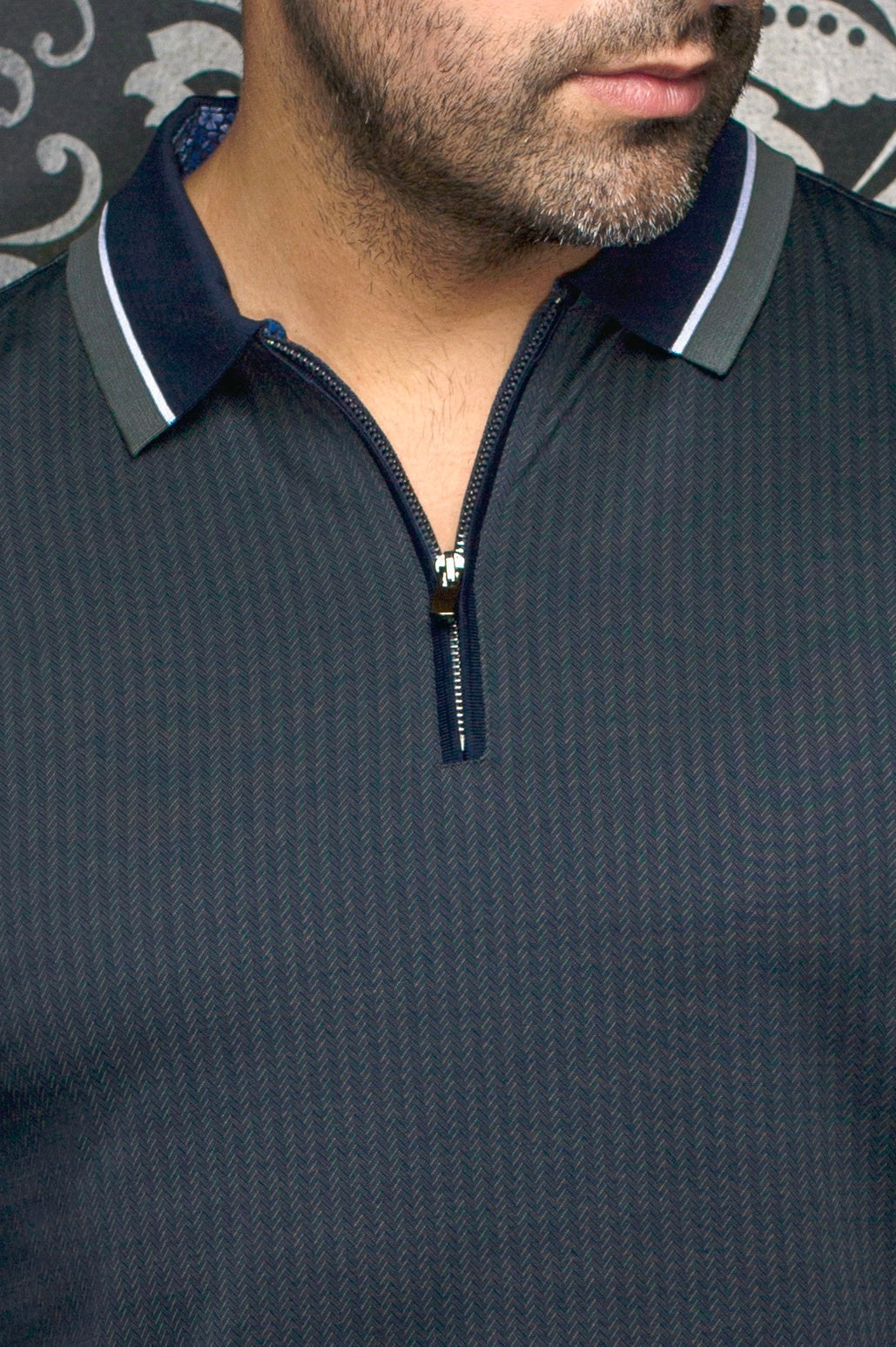 Polo manches longues pour homme par Au Noir | FREDERICO Olive | Machemise.ca, inventaire complet de la marque Au Noir