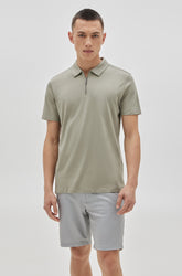 Polo avec fermeture éclair pour homme par Robert Barakett | Georgia RB01030 Shadow Coral | Machemise.ca, vêtements mode pour hommes