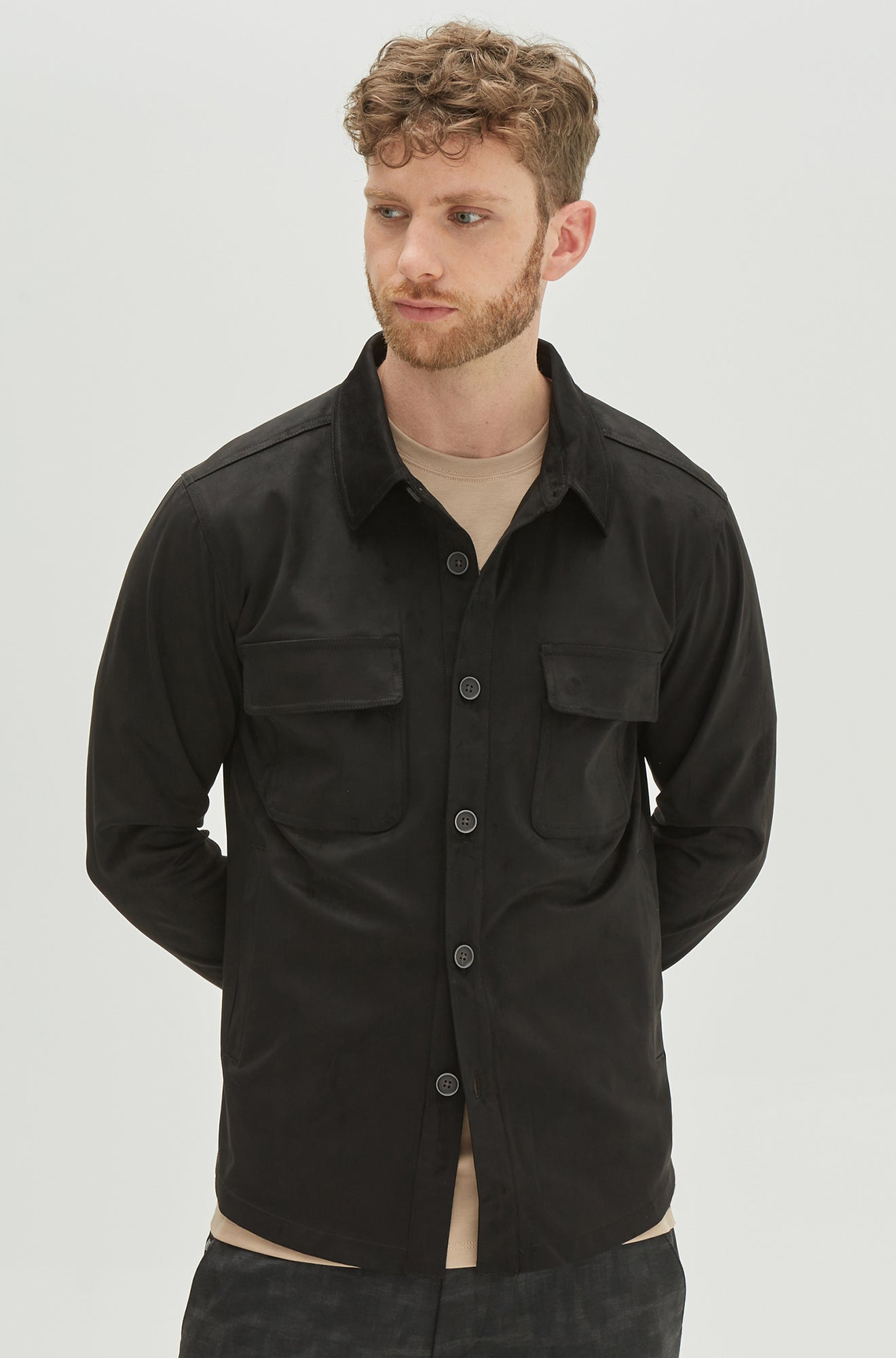 Chemise manches longues pour homme par Robert Barakett | Renoir RB21027 Noir | Machemise.ca, vêtements mode pour homme