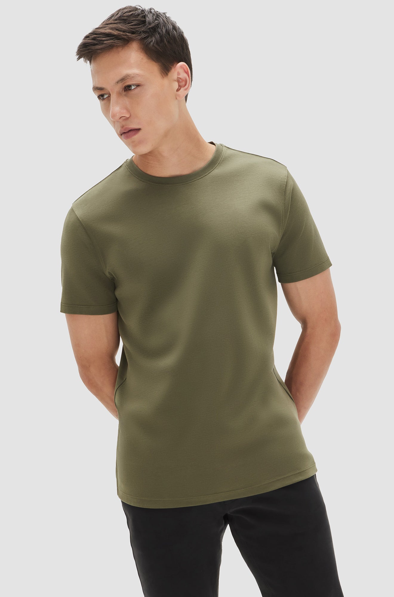 T-shirt col rond pour homme par Robert Barakett | Georgia 23336 LODEN | Machemise.ca, vêtements mode pour hommes