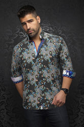 Chemise manches longues pour homme par Au Noir | LINERO Noire Sarcelle | Machemise.ca, inventaire complet de la marque Au Noir