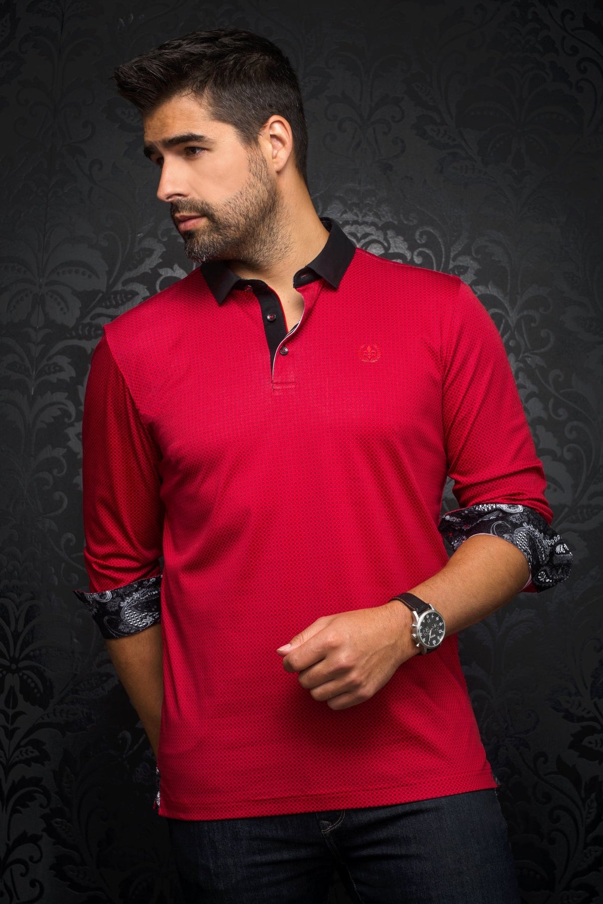 Polo pour homme par Au Noir | PRIMO Rouge/red | Machemise.ca, inventaire complet de la marque Au Noir