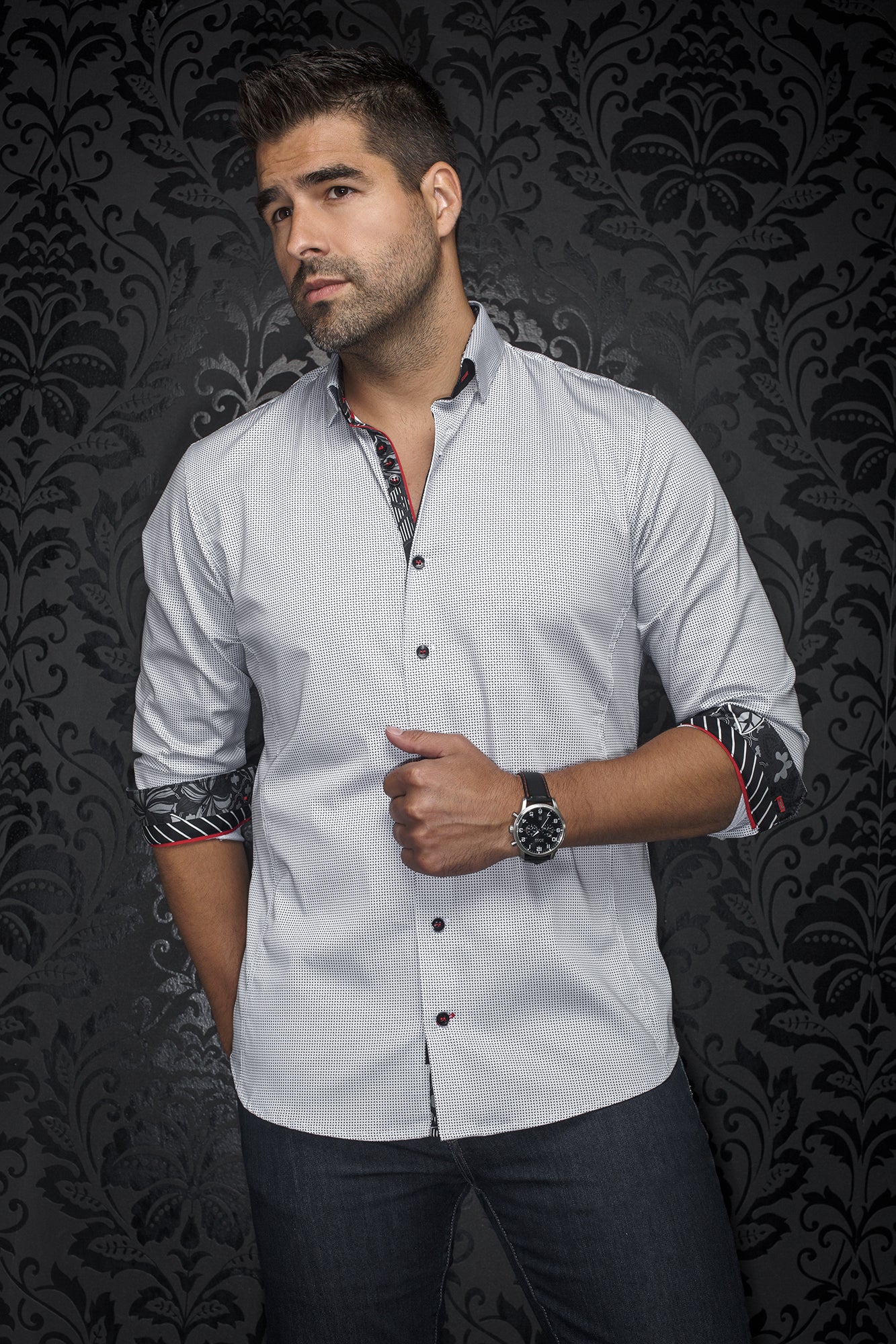 Chemise manches longues pour homme par Au Noir | SOSA Blanc Noir | Machemise.ca, inventaire complet de la marque Au Noir